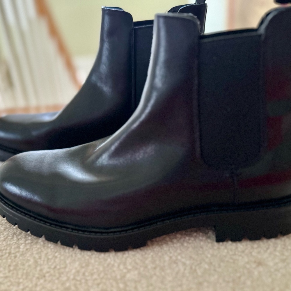 Marc Fisher Black Leather Boots - Mens